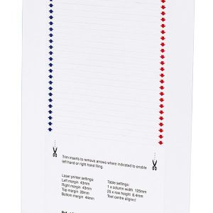 Railex L92 Lateral Suspension Files inserts White PK250