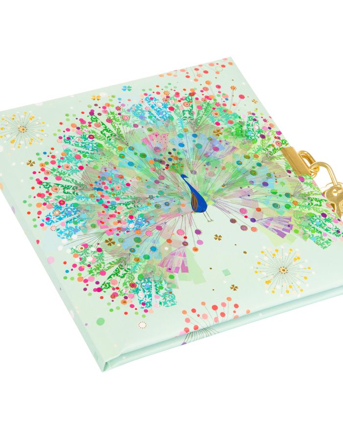 Summer Peacock Lockable Journal