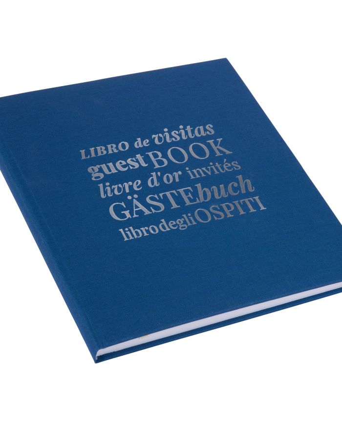 Blue Linen Guest Book