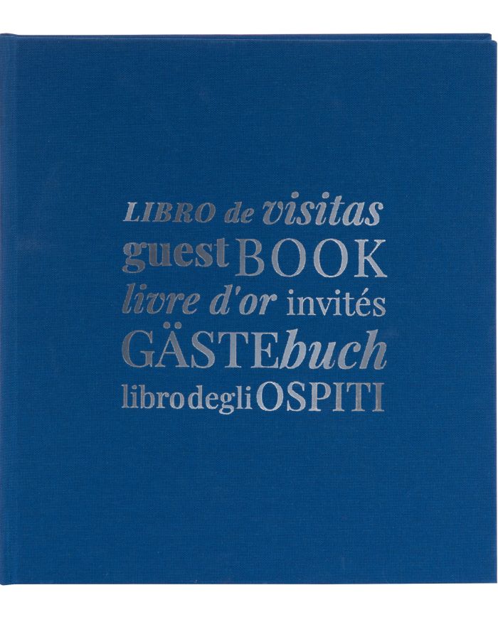 Blue Linen Guest Book