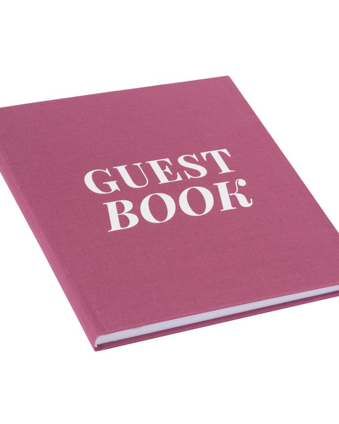 Fuchsia Linen Guest Book